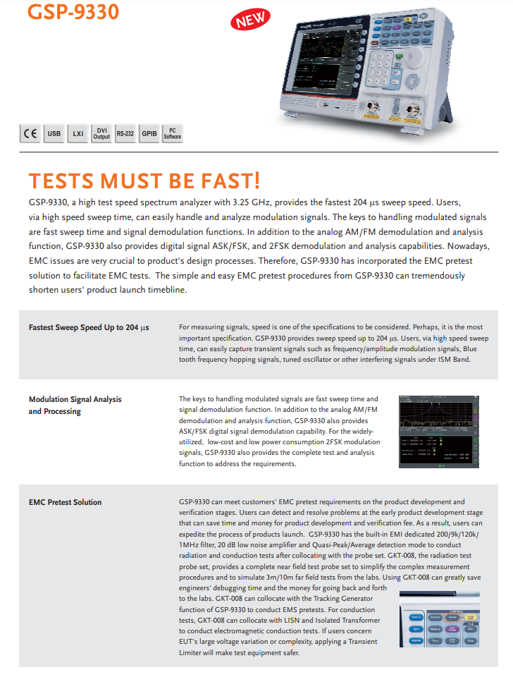 datasheet GSP 9330