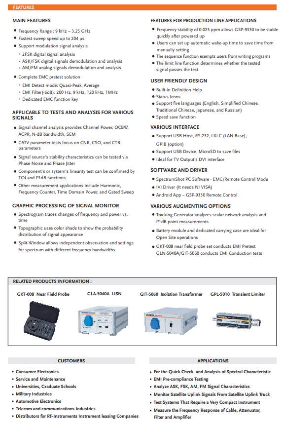 datasheet GSP 9330 2