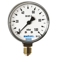 WIKA 611.13 Capsule Pressure Gauge, swikap®, Plastic Series, NS 50, 63