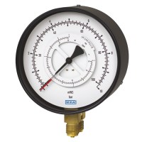 WIKA 711.12 Differential Pressure Gauge, with Bourdon Tube Element, Standard Series, Parallel Entry, NS 100, 160