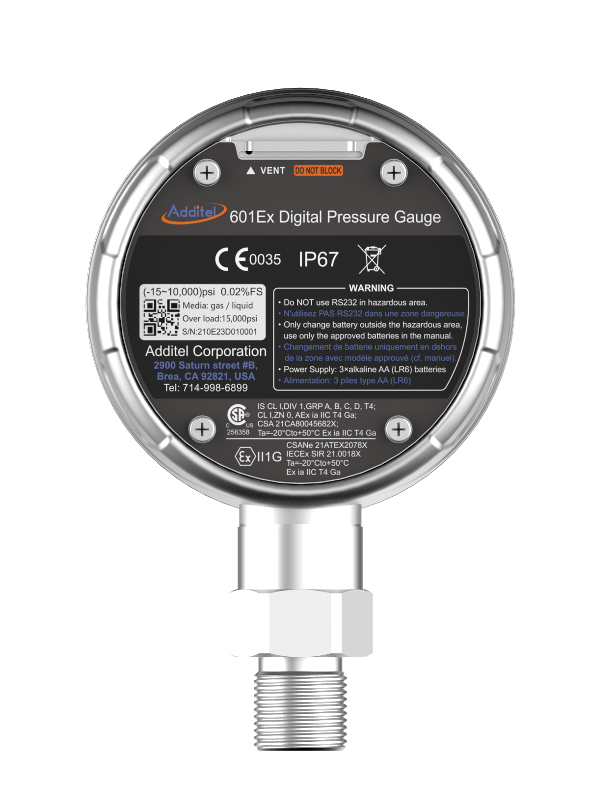Additel ADT601Ex ATEX digitale drukmeters - Afbeelding 2